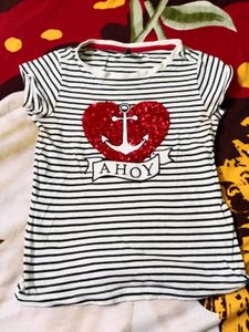 Striped 'Ahoy' Tee