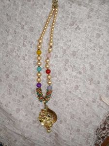 Bohemian Pearl &amp; Beaded Pendant Necklace