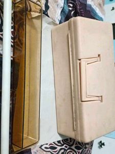 Vintage Cream Cosmetic Train box