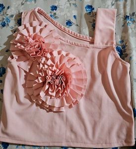 Chic Pink Ruffled Top