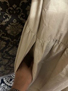 Khaki Oversized Midi Dress