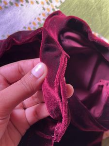 Red Velvet Crop Top