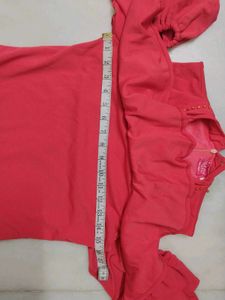 Girls Red Cold Shoulder Dress