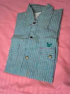 Striped Button-Down Shirt