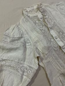 White Broderie Anglaise Blouse