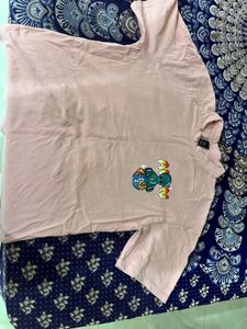 Pink Alien Graphic T-Shirt