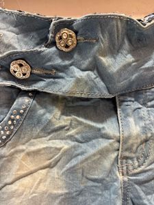 Chic Sparkly Denim Shorts