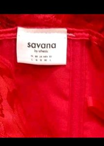 Savana Red Lace Corset Top