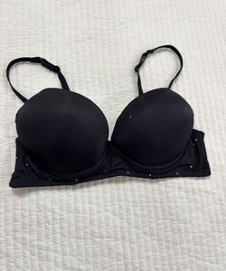 Sparkly Black Push-Up Bra