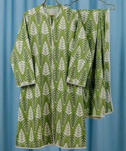 Beautiful green A  line kurta set/cord set