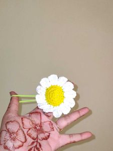 Handmade Crochet Daisy Hair tie