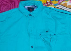 Teal Button-Down Shirt