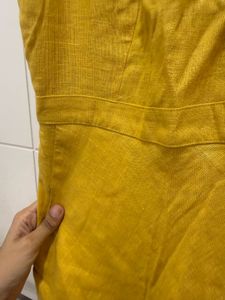 Yellow Sleeveless Midi Dress