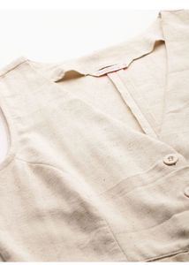 Linen Cropped Waistcoat