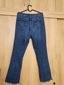 Flared Blue Denim Jeans