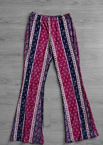 Pinteresty Boho Print Flare Pants