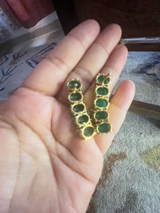 Elegant Emerald Necklace &amp; Earring Set