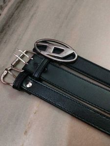 Diesel Black Leather Belt