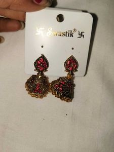 Pearl Jhumka Earrings -Gold Fashion