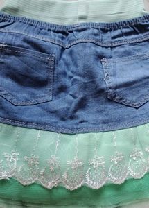 Denim &amp; Lace Skirt