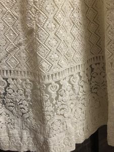 Ivory Lace Maxi Dress with Flutter Sleeves