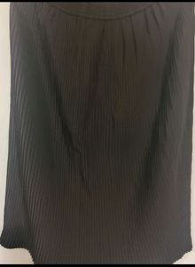 Brown Pleated Stretchable Skirt