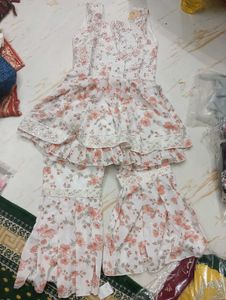 8-10 year Girls Floral Print Sharara Suit