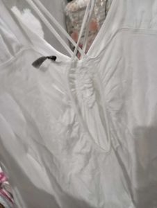 Women's White Criss-Cross Tank Top