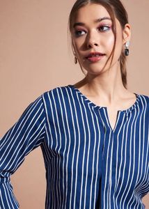 Striped Long Sleeve Tunic Top
