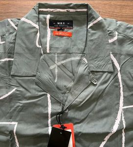 MBX Los Angeles Premium Green Printed Casual Shirt