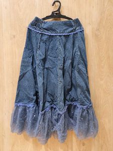 Denim Frill Skirt