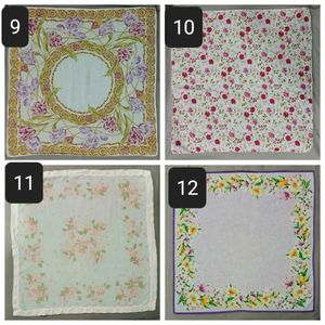 24 Vintage Floral Pocket Squares