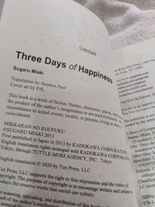 Three Days of Happiness