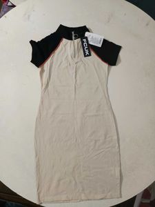 Biege Bodycon Dress
