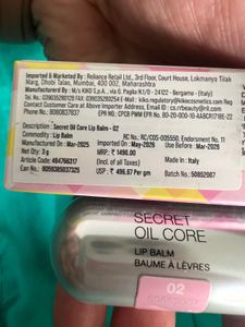 new Kiko Milano secret oil core lip balm