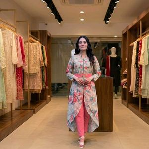 Floral Print Kurta with Pants Set