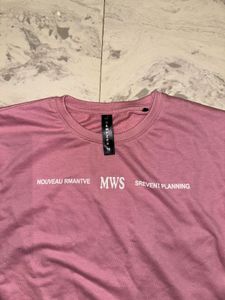 Pink Color Block Long Sleeve Top
