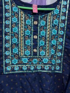 Elegant Navy Blue Kurta