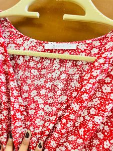 Red Floral Mini Dress