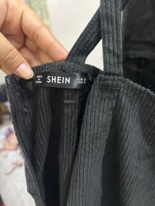 Shein Fine Corduroy Pinafore Dress
