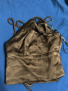 Zara brown satin top