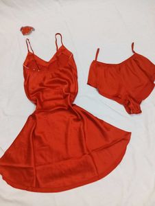 Hot Stuff Devil Red Satin Set 😈 NWT