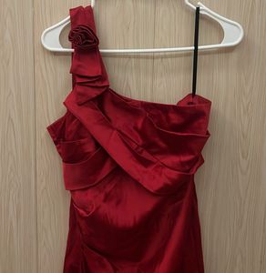Red One-Shoulder Cocktail Dress