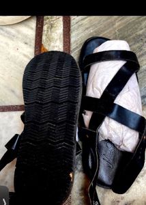 Mr CL All Black Sandals Unused And Super Fine Qua