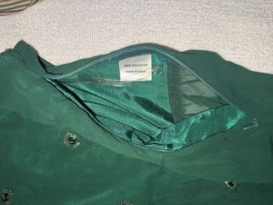 Embellished Dark Green and beige sharara set