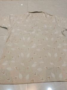 Men's Leaf Print Polo T-Shirt