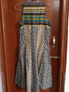 boho print sleeveless kurta