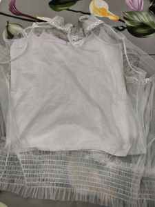 Elegant Lace Detail Sheer Sleeve Top