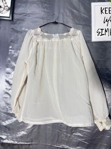 Cream Lace Trimmed top upper