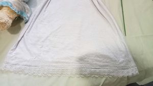 White Lace Trimmed Slip Dress
